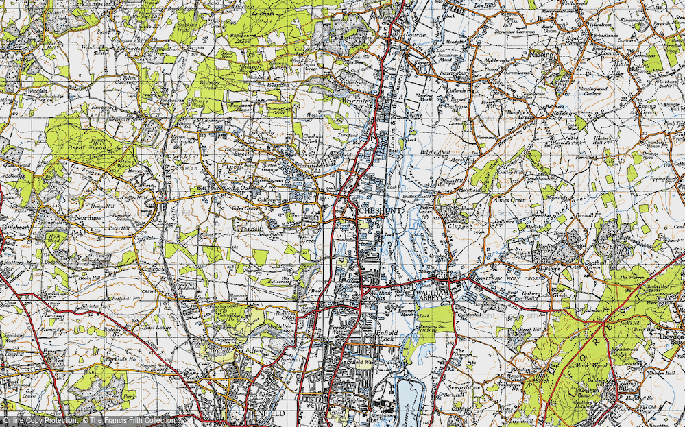 Old Map of Cheshunt, 1946 in 1946