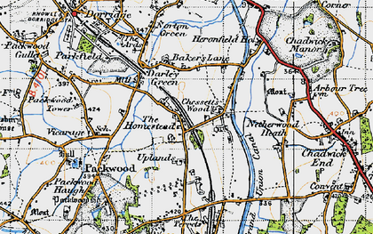 Old map of Chessetts Wood in 1947