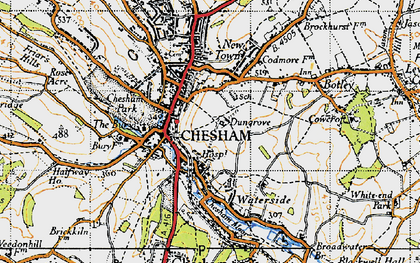 Old map of Chessmount in 1946