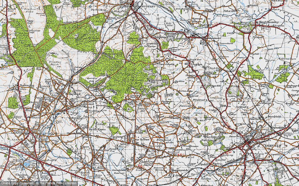 Old Map of Chestall, 1946 in 1946