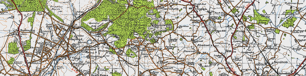 Old map of Chestall in 1946