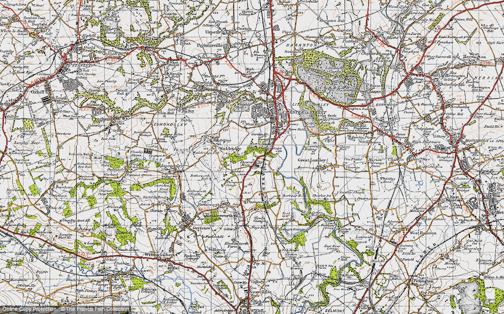 Old Map of Chester Moor, 1947 in 1947