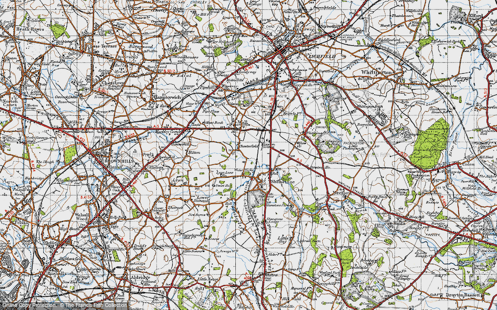 Old Maps Of Chesterfield Staffordshire Francis Frith