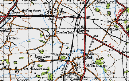 Old map of Chesterfield in 1946