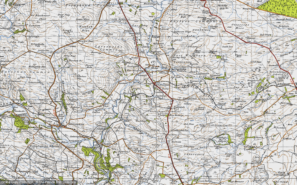 Old Map of Chesterhope, 1947 in 1947
