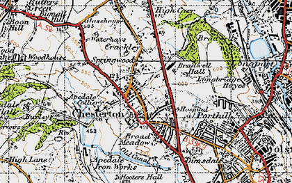 Old map of Chesterton in 1946