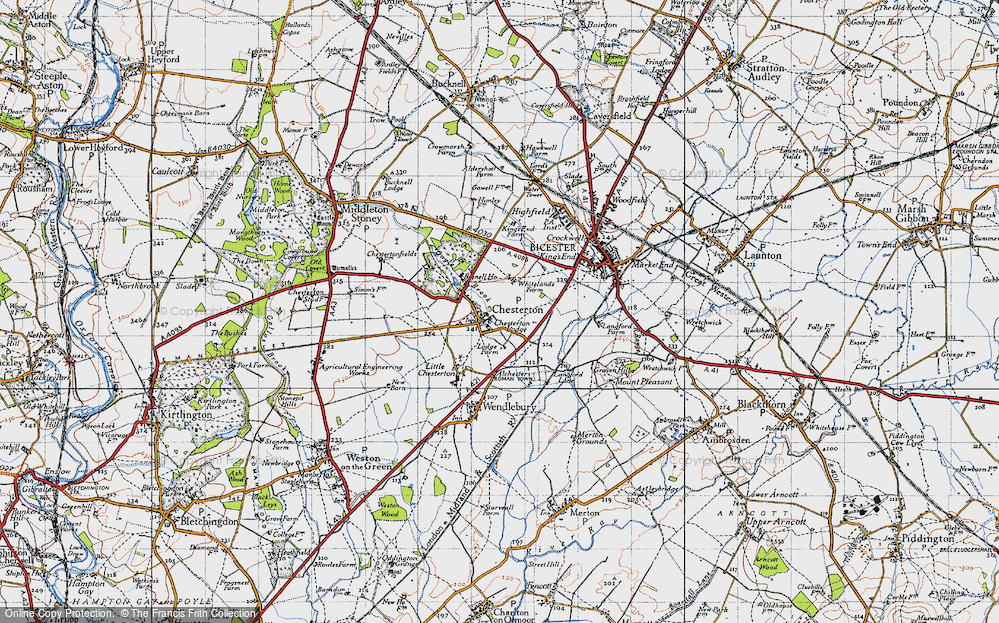 Historic Ordnance Survey Map of Chesterton, 1946