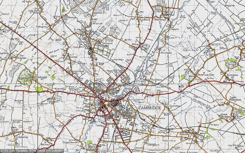 Old Map of Chesterton, 1946 in 1946