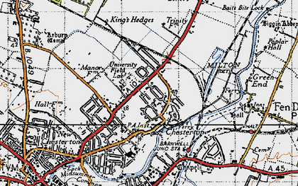 Old map of Chesterton in 1946