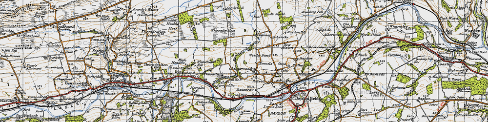 Old map of Beamwham in 1947