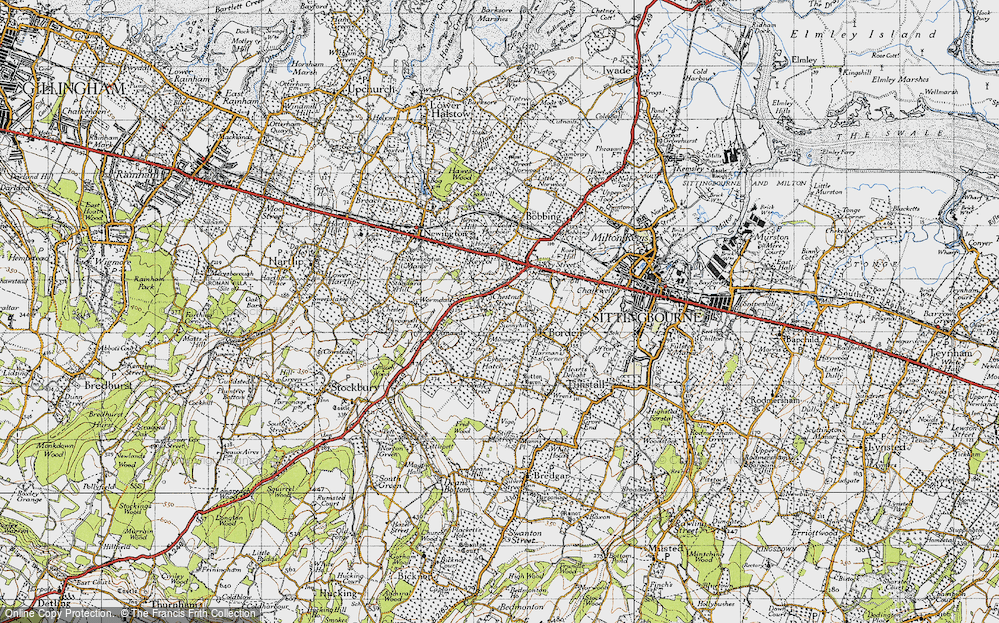 Old Map of Chestnut Street, 1946 in 1946