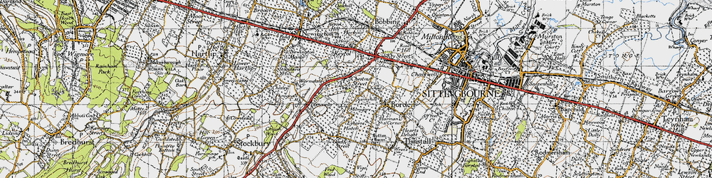 Old map of Chestnut Street in 1946