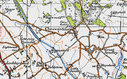 Old map of Cheswardine in 1946