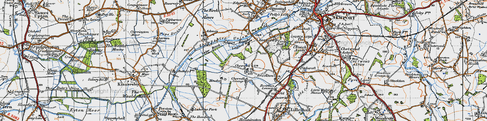 Old map of Cheswell in 1946