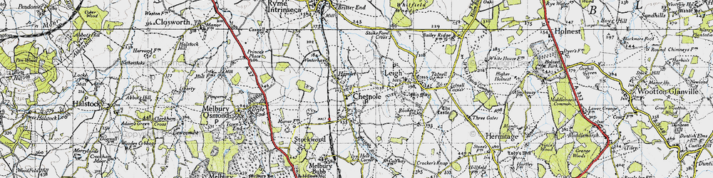 Old map of Wriggle River in 1945