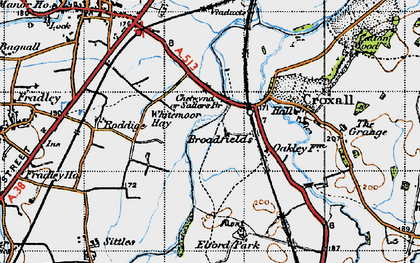 Old map of Broadfields in 1946