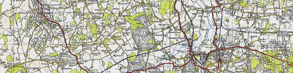 Old map of Chevening in 1946