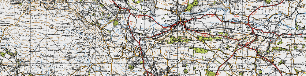 Old map of Chevin End in 1947