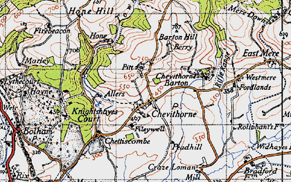 Old map of Barton Hill in 1946