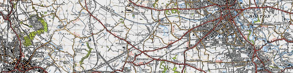 Old map of Chew Moor in 1947