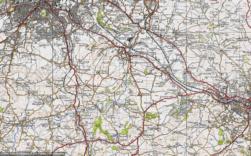 Old Map of Chewton Keynsham, 1946 in 1946