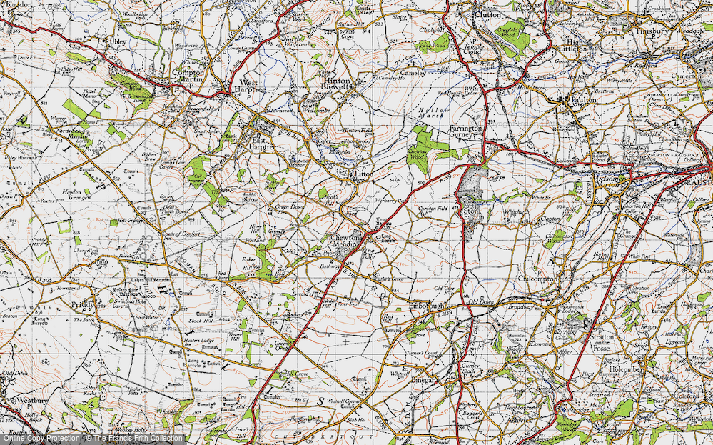 Old Map of Chewton Mendip, 1946 in 1946
