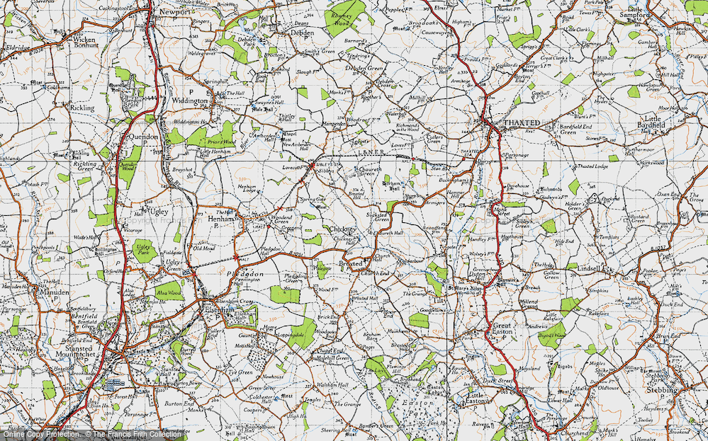 Old Map of Chickney, 1946 in 1946