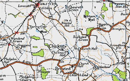 Old map of Chickney in 1946