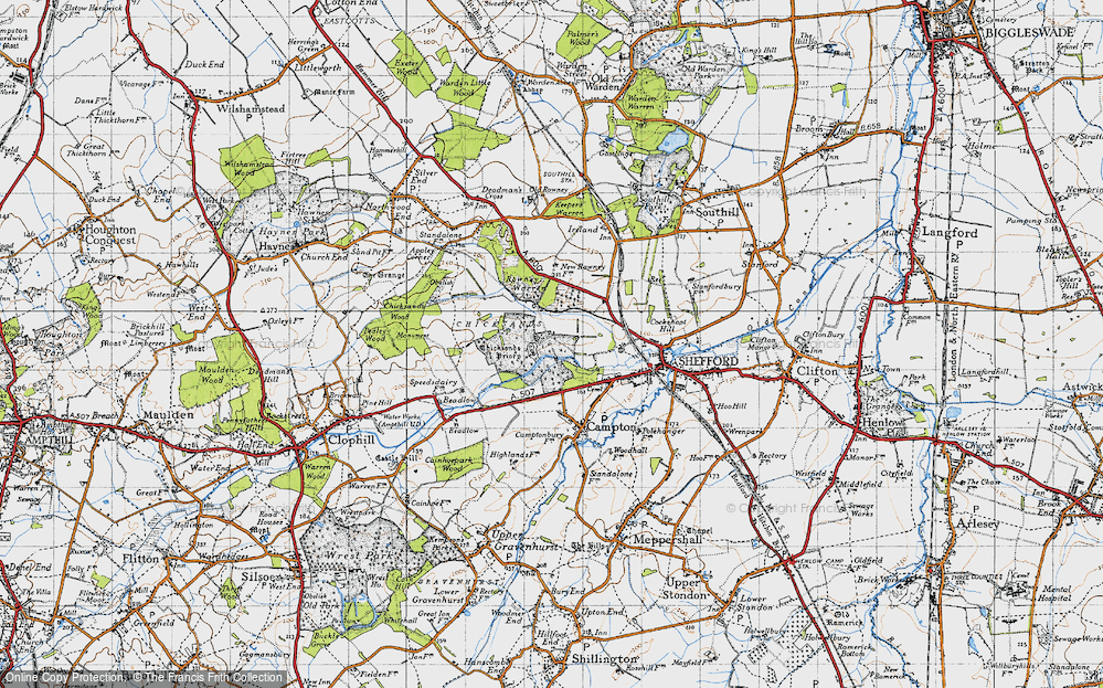 Old Map of Chicksands, 1946 in 1946