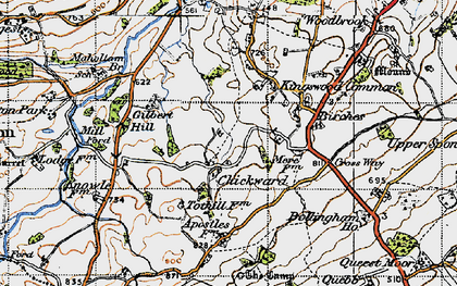 Old map of Chickward in 1947