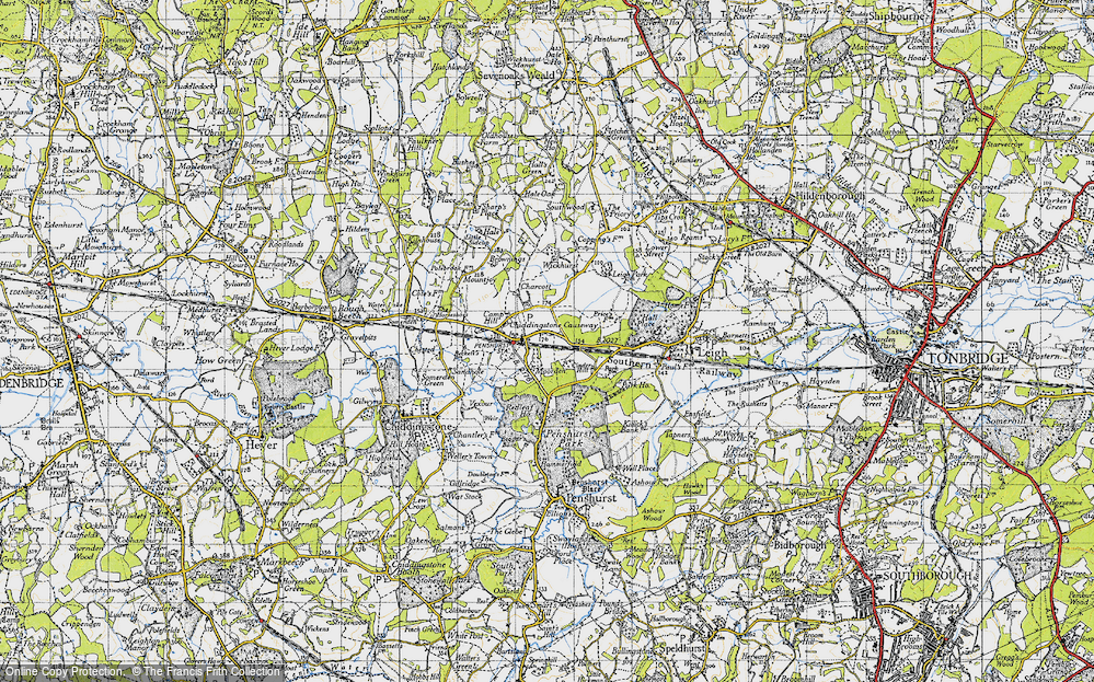Old Map of Chiddingstone Causeway, 1946 in 1946