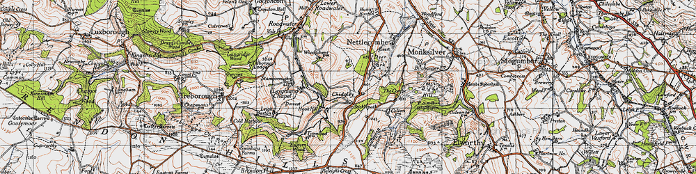 Old map of Chidgley in 1946