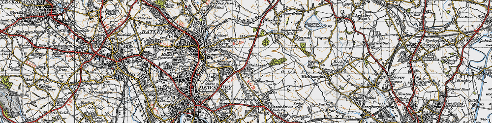 Old map of Chidswell in 1947