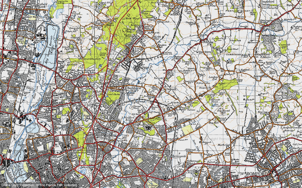 Old Map of Chigwell, 1946 in 1946