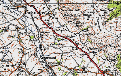 Old map of Chilcombe in 1946