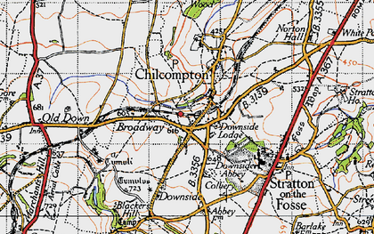 Old map of Chilcompton in 1946