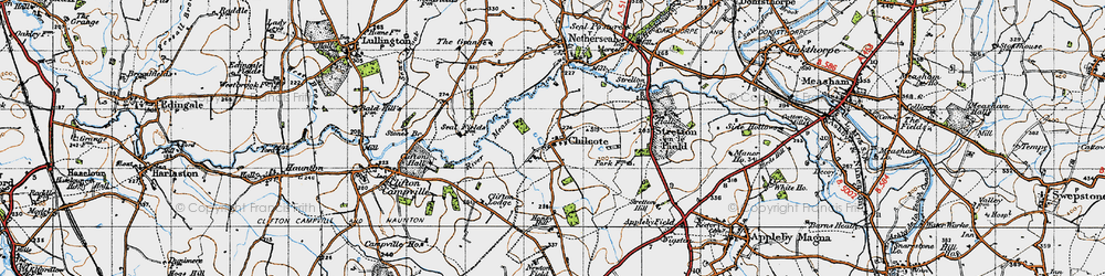 Old map of Chilcote in 1946