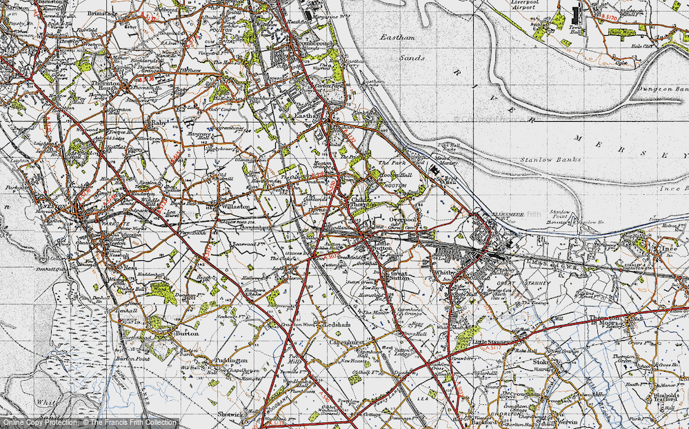Old Map of Childer Thornton, 1947 in 1947