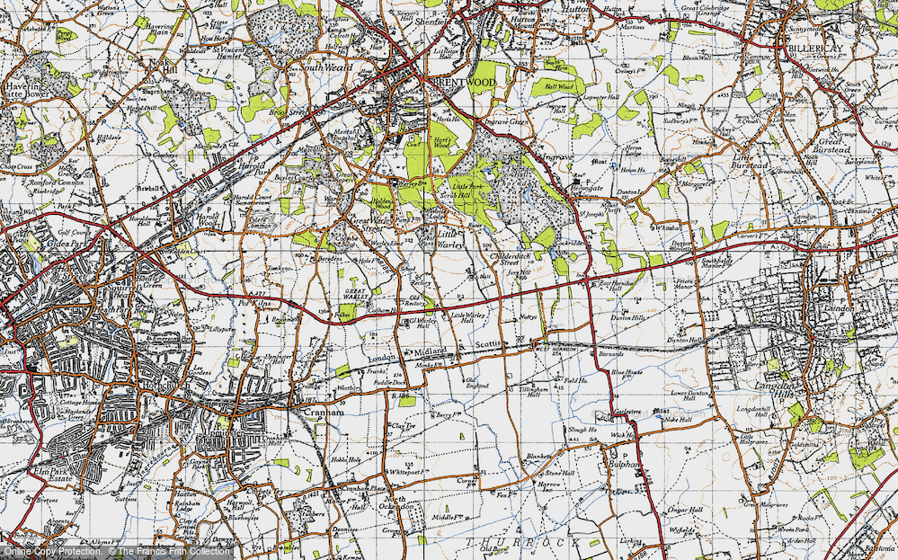 Old Map of Childerditch, 1946 in 1946