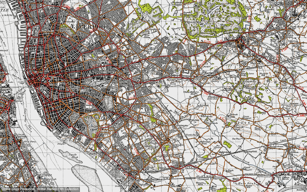 Old Map of Childwall, 1947 in 1947