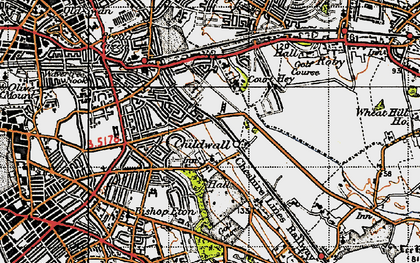 Old map of Childwall in 1947