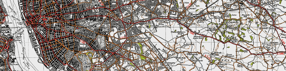 Old map of Childwall in 1947
