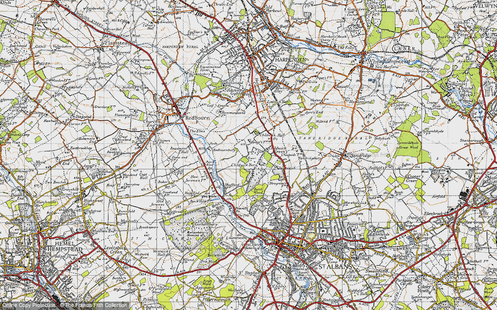 Old Map of Childwick Bury, 1946 in 1946