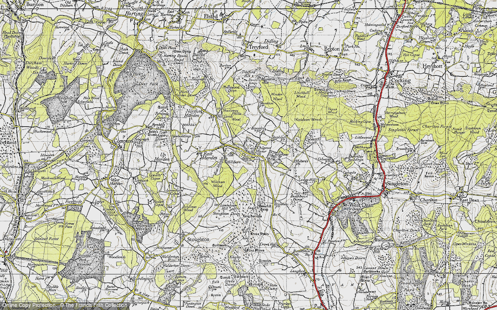 Old Map of Chilgrove, 1945 in 1945