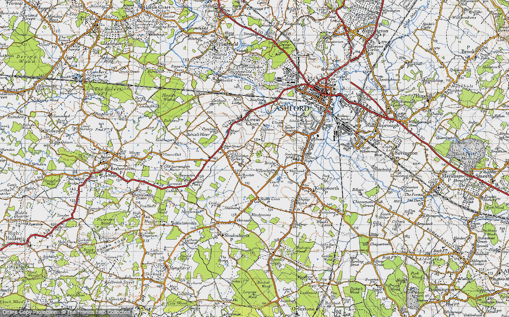 Old Map of Chilmington Green, 1940 in 1940