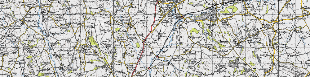 Old map of Chilson in 1945
