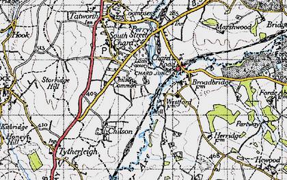 Old map of Chilson Common in 1945