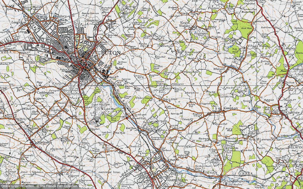 Old Map of Chiltern Green, 1946 in 1946