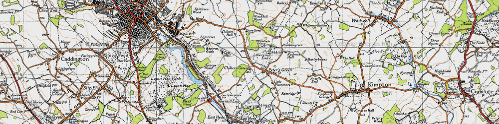Old map of Chiltern Green in 1946