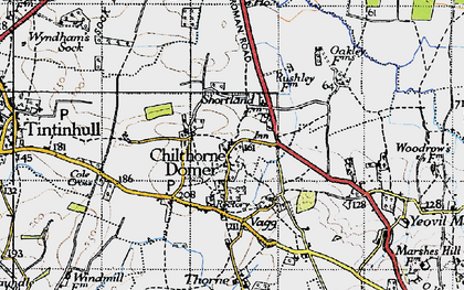 Old map of Chilthorne Domer in 1945